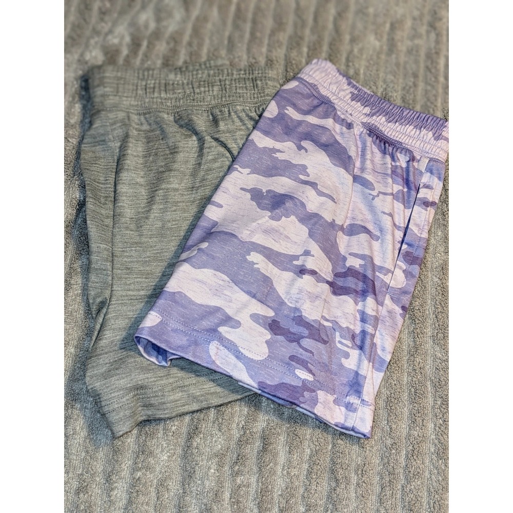 Avalanche Athletic Shorts Girls 2-Pack Activewear Lounge Camo Gray Size L(14/16)